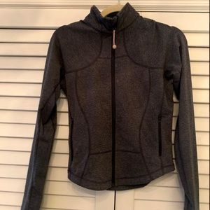 Lululemon Gray and Black Zip Up Jacket
